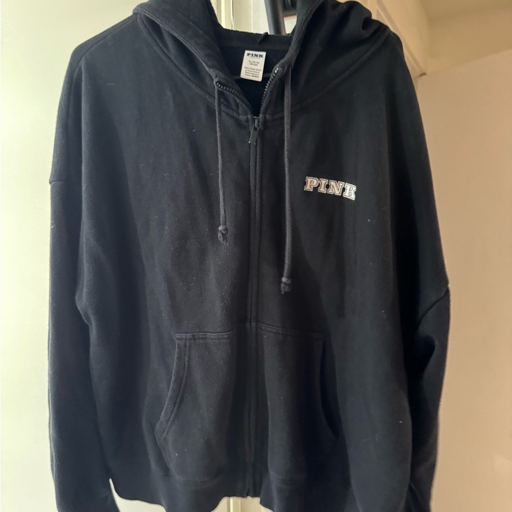 PINK Victoria's Secret Black Hoodie Sweater